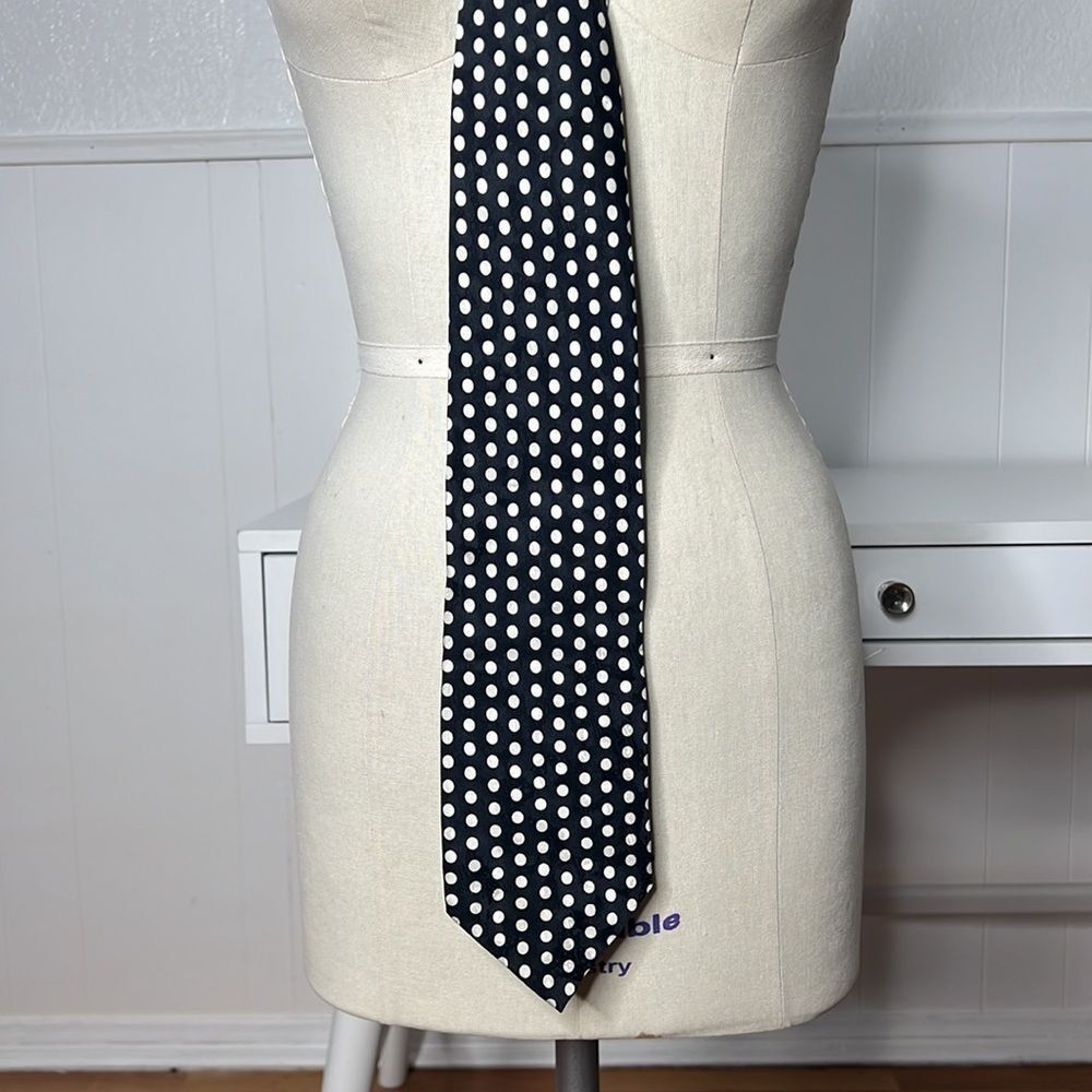 Vintage Givenchy polka dot silk tie